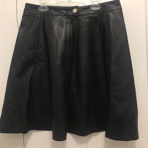 H&M Leather High-waisted Skirt